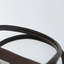 BURBERRY Hand Bag Leather Brown Silver Auth am9046-8