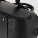 BURBERRY Hand Bag Leather Black Silver Auth am9047-11