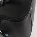 BURBERRY Hand Bag Leather Black Silver Auth am9047-12