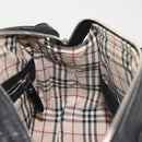 BURBERRY Hand Bag Leather Black Silver Auth am9047-18