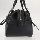 BURBERRY Hand Bag Leather Black Silver Auth am9047-4