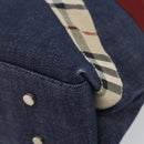 BURBERRY Hand Bag Denim Blue Auth am9048-10