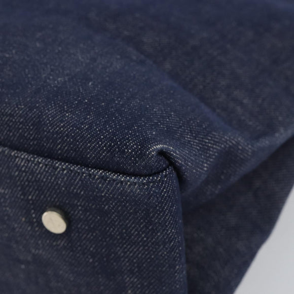 BURBERRY Hand Bag Denim Blue Auth am9048