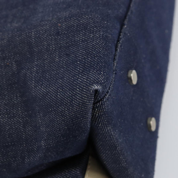 BURBERRY Hand Bag Denim Blue Auth am9048