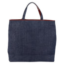 BURBERRY Hand Bag Denim Blue Auth am9048-3