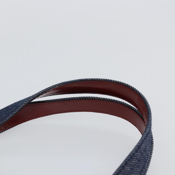 BURBERRY Hand Bag Denim Blue Auth am9048