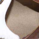 ETRO Paisley Hand Bag PVC Leather Brown Gold Auth am9049-11