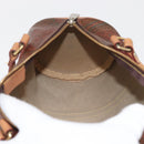 ETRO Paisley Hand Bag PVC Leather Brown Gold Auth am9049-18