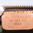 ETRO Paisley Hand Bag PVC Leather Brown Gold Auth am9049-12