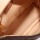 ETRO Paisley Hand Bag PVC Leather Brown Gold Auth am9050-11