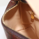 ETRO Paisley Hand Bag PVC Leather Brown Gold Auth am9050-20