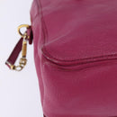 Miu Miu Matelasse Hand Bag Leather 2way Pink Gold Auth am9052-14