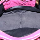 Miu Miu Matelasse Hand Bag Leather 2way Pink Gold Auth am9052-19