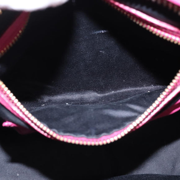 Miu Miu Matelasse Hand Bag Leather 2way Pink Gold Auth am9052