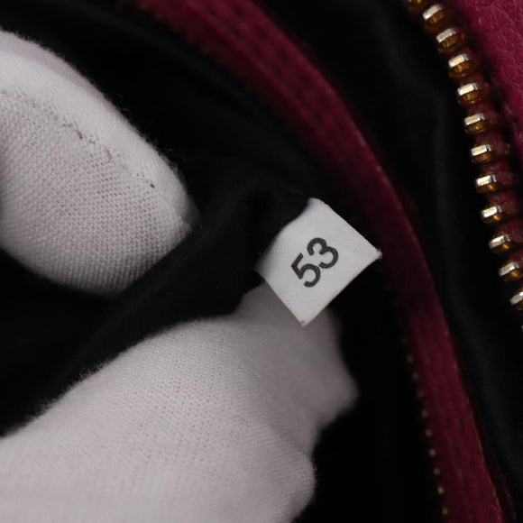 Miu Miu Matelasse Hand Bag Leather 2way Pink Gold Auth am9052