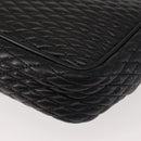 BALLY Chain Shoulder Bag Leather Black Gold Auth am9054-16