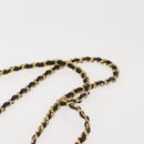 BALLY Chain Shoulder Bag Leather Black Gold Auth am9054-8