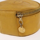 CHANEL COCO Mark Jewelry Box Caviar Skin Yellow Gold CC Auth am9057-8