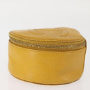 CHANEL COCO Mark Jewelry Box Caviar Skin Yellow Gold CC Auth am9057-3