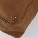 Chloe Paddington Shoulder Bag Leather Brown Gold Auth am9059-12