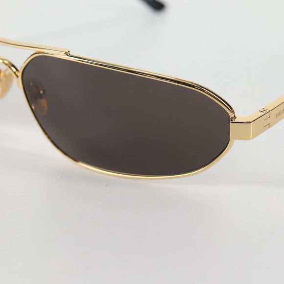BALENCIAGA Sunglasses plastic Gold Auth am9066M