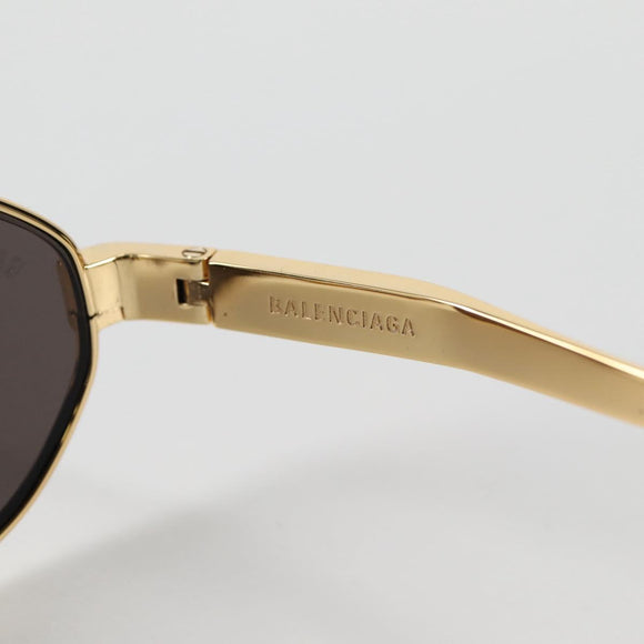 BALENCIAGA Sunglasses plastic Gold Auth am9066M