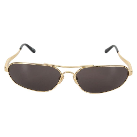 BALENCIAGA Sunglasses plastic Gold Auth am9066M