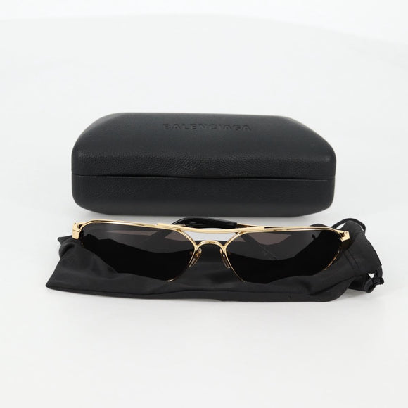 BALENCIAGA Sunglasses plastic Gold Auth am9066M