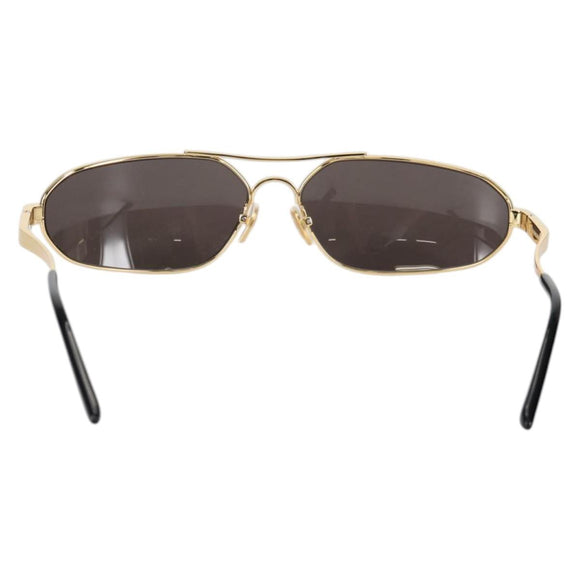 BALENCIAGA Sunglasses plastic Gold Auth am9066M