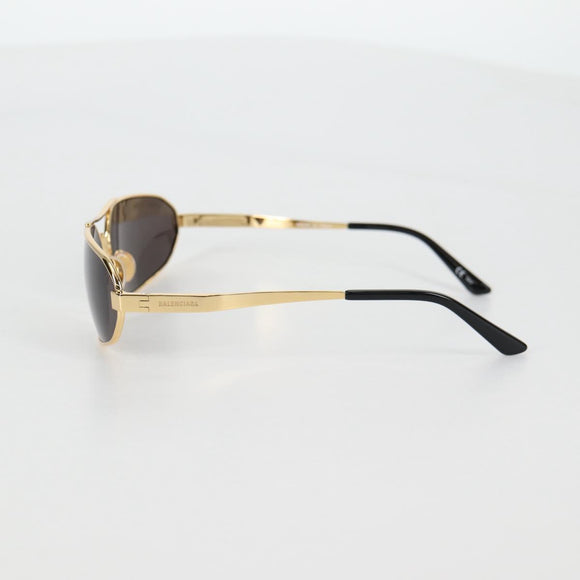 BALENCIAGA Sunglasses plastic Gold Auth am9066M