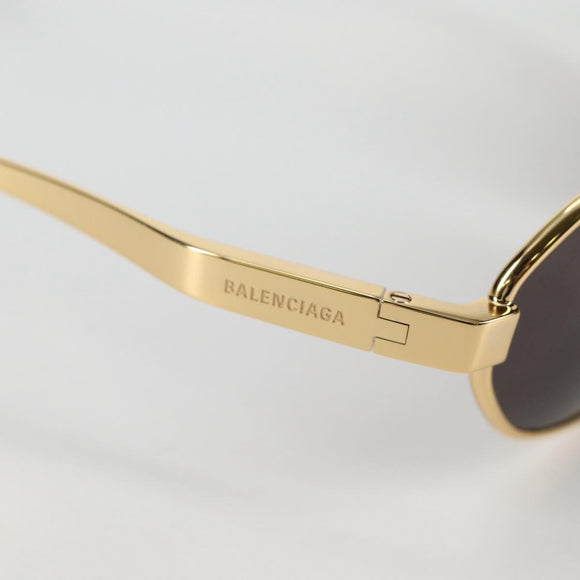 BALENCIAGA Sunglasses plastic Gold Auth am9066M