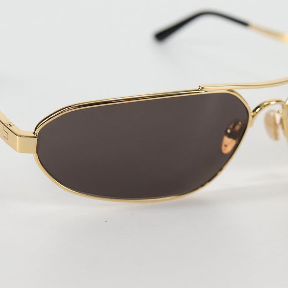 BALENCIAGA Sunglasses plastic Gold Auth am9066M