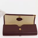 CARTIER Must Line Glasses Case Leather Bordeaux Auth am9067-9