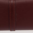 CARTIER Must Line Glasses Case Leather Bordeaux Auth am9067-3