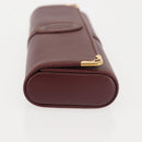 CARTIER Must Line Glasses Case Leather Bordeaux Auth am9067-5