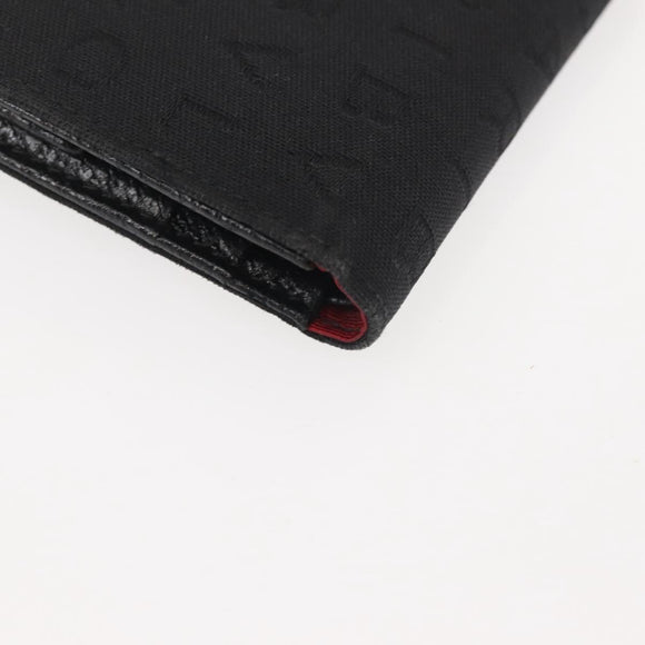 BVLGARI Logo Mania Bifold Wallet Canvas Black Auth am9073
