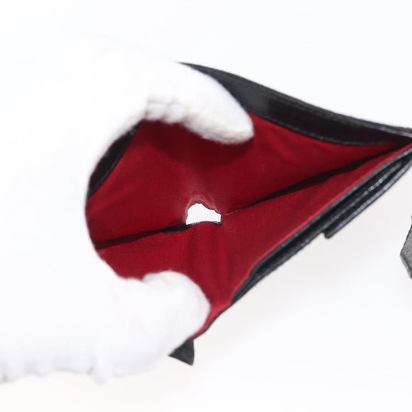 BVLGARI Logo Mania Bifold Wallet Canvas Black Auth am9073