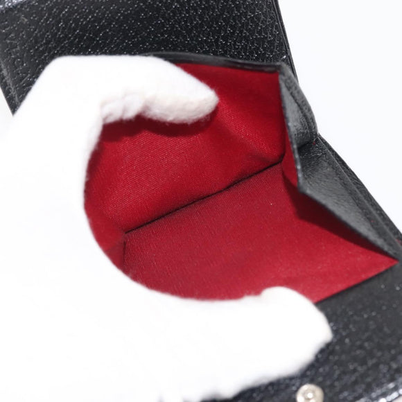 BVLGARI Logo Mania Bifold Wallet Canvas Black Auth am9073