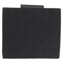 BVLGARI Logo Mania Bifold Wallet Canvas Black Auth am9073-3