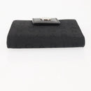 BVLGARI Logo Mania Bifold Wallet Canvas Black Auth am9073-7