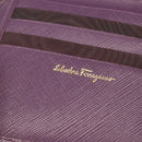 Salvatore Ferragamo Gancini Wallet Leather Purple Gold Auth am9074-17