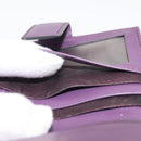 Salvatore Ferragamo Gancini Wallet Leather Purple Gold Auth am9074-10