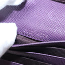 Salvatore Ferragamo Gancini Wallet Leather Purple Gold Auth am9074-12