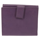 Salvatore Ferragamo Gancini Wallet Leather Purple Gold Auth am9074-2