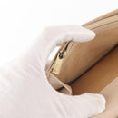 Salvatore Ferragamo Gancini Long Wallet Leather Beige Gold Auth am9075-10