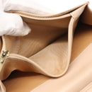 Salvatore Ferragamo Gancini Long Wallet Leather Beige Gold Auth am9075-11