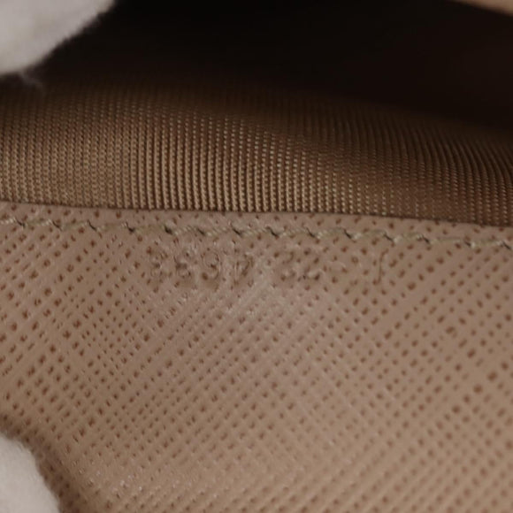 Salvatore Ferragamo Gancini Long Wallet Leather Beige Gold Auth am9075