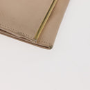 Salvatore Ferragamo Gancini Long Wallet Leather Beige Gold Auth am9075-7