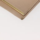 Salvatore Ferragamo Gancini Long Wallet Leather Beige Gold Auth am9075-14