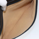 GIVENCHY Clutch Bag Leather Black Gold Auth am9079-21